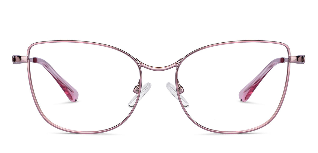 Gold Cat Eye Full Rim Unisex Eyeglasses by John Jacobs-150676