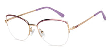 Load image into Gallery viewer, Gold Cat Eye Half Rim Women Eyeglasses by Vincent Chase-200780