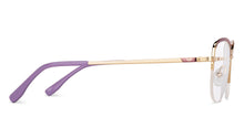 Load image into Gallery viewer, Gold Cat Eye Half Rim Women Eyeglasses by Vincent Chase-200780