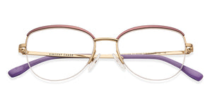 Gold Cat Eye Half Rim Women Eyeglasses by Vincent Chase-200780