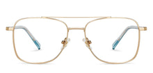 Load image into Gallery viewer, Gold Square Full Rim Unisex Eyeglasses by John Jacobs-201448
