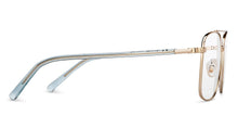Load image into Gallery viewer, Gold Square Full Rim Unisex Eyeglasses by John Jacobs-201448