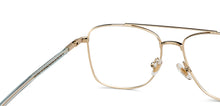 Load image into Gallery viewer, Gold Square Full Rim Unisex Eyeglasses by John Jacobs-201448