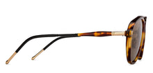 Load image into Gallery viewer, Gold Tortoise Aviator Full Rim Unisex Sunglasses by John Jacobs-206146