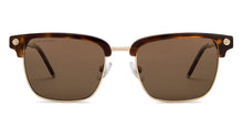 Load image into Gallery viewer, Gold Tortoise Clubmaster Full Rim Unisex Sunglasses by John Jacobs-207044