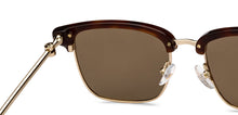 Load image into Gallery viewer, Gold Tortoise Clubmaster Full Rim Unisex Sunglasses by John Jacobs-207044