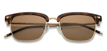 Load image into Gallery viewer, Gold Tortoise Clubmaster Full Rim Unisex Sunglasses by John Jacobs-207044