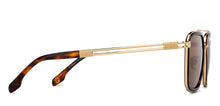 Load image into Gallery viewer, Gold Tortoise Square Full Rim Unisex Sunglasses by John Jacobs-207046