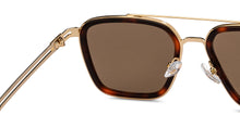Load image into Gallery viewer, Gold Tortoise Square Full Rim Unisex Sunglasses by John Jacobs-207046
