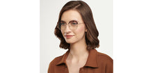 Load image into Gallery viewer, Gold Square Full Rim Women Eyeglasses by John Jacobs-150359