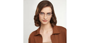 Gold Square Full Rim Women Eyeglasses by John Jacobs-150359