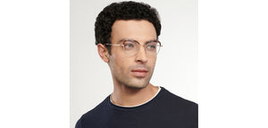 Gold Square Full Rim Women Eyeglasses by John Jacobs-150359