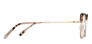 Gold Square Full Rim Women Eyeglasses by John Jacobs-150359
