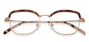 Gold Square Full Rim Women Eyeglasses by John Jacobs-150359