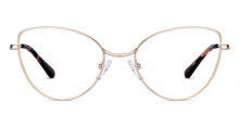 Load image into Gallery viewer, Gold Cat Eye Full Rim Unisex Eyeglasses by John Jacobs-150683