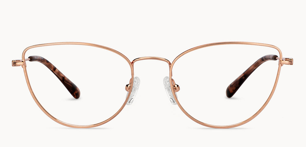 Gold Cat Eye Full Rim Women Eyeglasses by Vincent Chase-152831