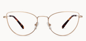 Gold Cat Eye Full Rim Women Eyeglasses by Vincent Chase-152833