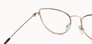 Gold Cat Eye Full Rim Women Eyeglasses by Vincent Chase-152833