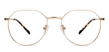 Load image into Gallery viewer, Gold Geometric Full Rim Unisex Eyeglasses by Vincent Chase-150390