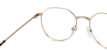 Load image into Gallery viewer, Gold Geometric Full Rim Unisex Eyeglasses by Vincent Chase-150390