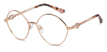 Load image into Gallery viewer, Gold Round Full Rim Women Eyeglasses by John Jacobs-205890