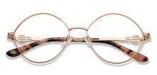 Load image into Gallery viewer, Gold Round Full Rim Women Eyeglasses by John Jacobs-205890