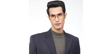 Load image into Gallery viewer, Gold Tortoise Aviator Full Rim Unisex Eyeglasses by John Jacobs-206144
