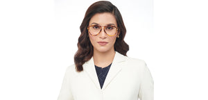 Gold Tortoise Aviator Full Rim Unisex Eyeglasses by John Jacobs-206144