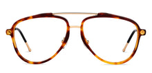 Load image into Gallery viewer, Gold Tortoise Aviator Full Rim Unisex Eyeglasses by John Jacobs-206144