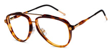 Load image into Gallery viewer, Gold Tortoise Aviator Full Rim Unisex Eyeglasses by John Jacobs-206144