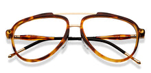 Load image into Gallery viewer, Gold Tortoise Aviator Full Rim Unisex Eyeglasses by John Jacobs-206144