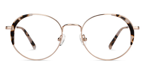 Tortoise Round Full Rim Unisex Eyeglasses by John Jacobs-150354