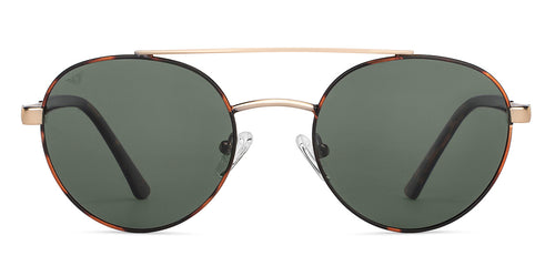 Tortoise Round Full Rim Unisex Sunglasses by Vincent Chase Polarized-151101