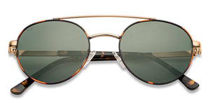 Tortoise Round Full Rim Unisex Sunglasses by Vincent Chase Polarized-151101
