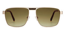 Load image into Gallery viewer, Gold Square Full Rim Unisex Sunglasses by John Jacobs-150964
