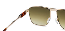 Load image into Gallery viewer, Gold Square Full Rim Unisex Sunglasses by John Jacobs-150964