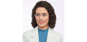 Gold Rectangle Rimless Unisex Eyeglasses by Vincent Chase-208783