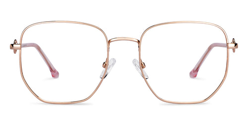 Gold Square Full Rim Women Eyeglasses by John Jacobs-152676