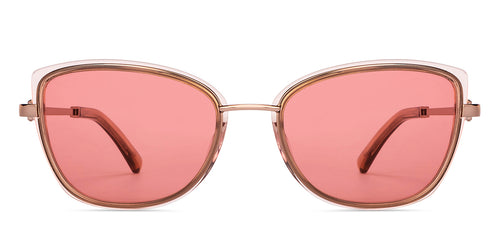 Gold Cat Eye Full Rim Unisex Sunglasses by John Jacobs-152713