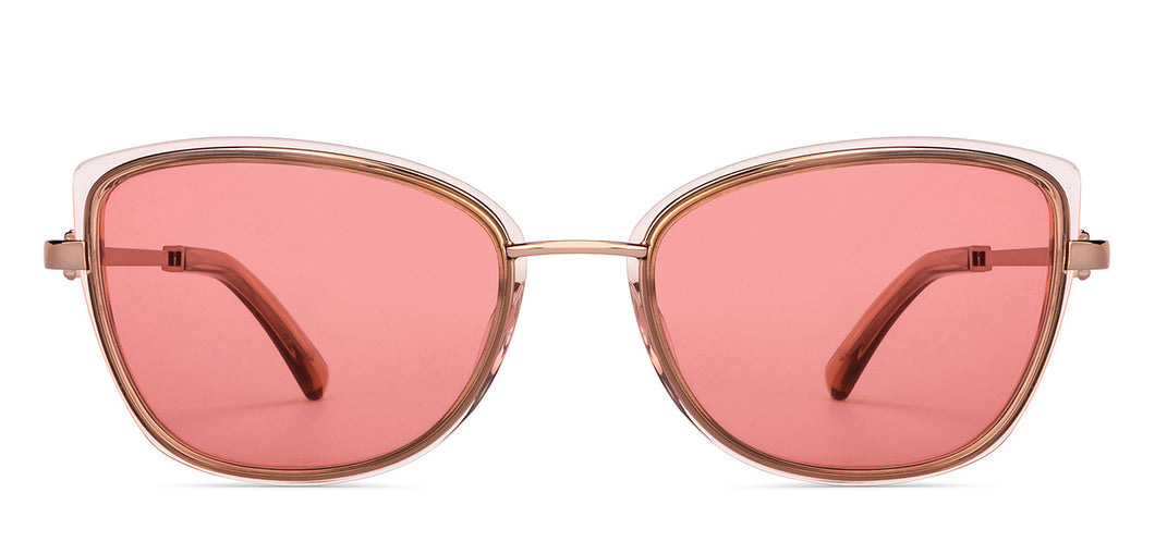 Gold Cat Eye Full Rim Unisex Sunglasses by John Jacobs-152713