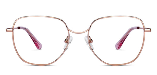 Gold Round Full Rim Unisex Eyeglasses by John Jacobs-150690