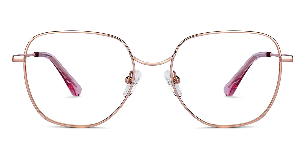 Gold Round Full Rim Unisex Eyeglasses by John Jacobs-150690