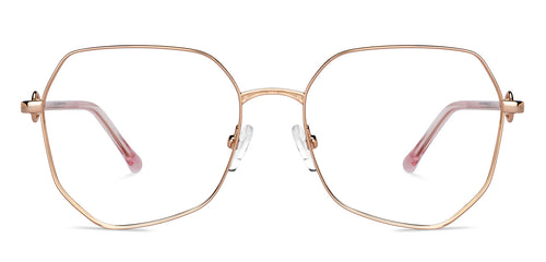 Gold Square Full Rim Women Eyeglasses by John Jacobs-152680