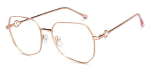 Load image into Gallery viewer, Gold Square Full Rim Women Eyeglasses by John Jacobs-152680