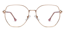 Load image into Gallery viewer, Gold Square Full Rim Women Eyeglasses by John Jacobs-152683