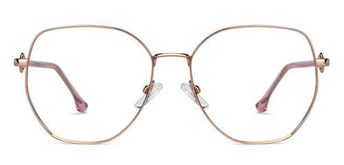 Gold Square Full Rim Women Eyeglasses by John Jacobs-152683