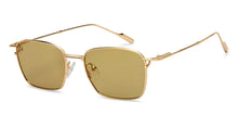 Load image into Gallery viewer, Gold Rectangle Full Rim Unisex Sunglasses by Vincent Chase Polarized-209316