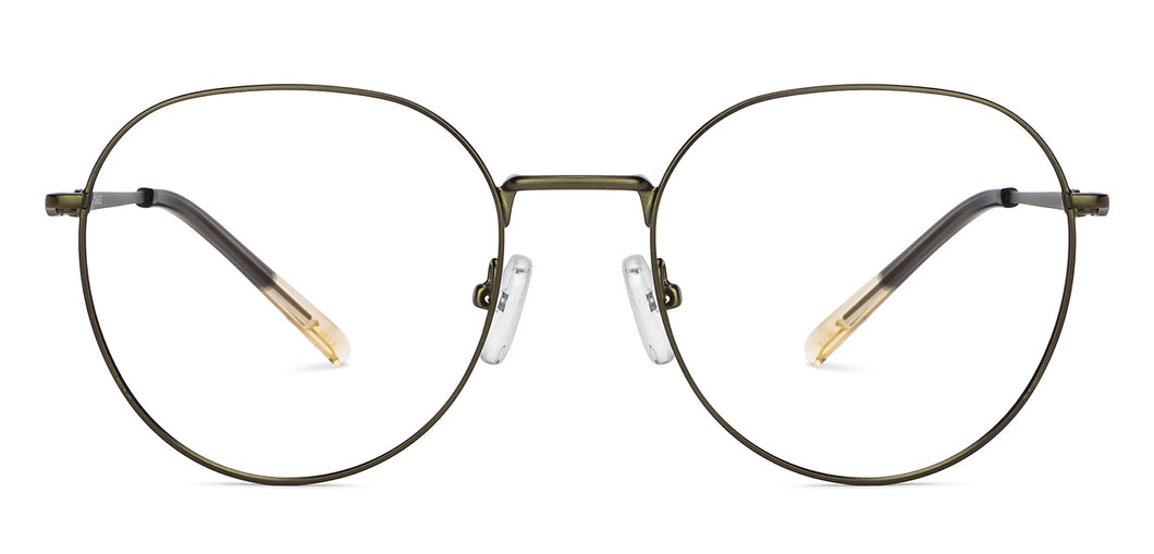 Green Round Full Rim Unisex Eyeglasses by Vincent Chase-150400