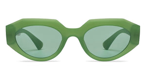 Green Geometric Full Rim Women Sunglasses by Vincent Chase Polarized-211339