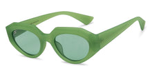 Load image into Gallery viewer, Green Geometric Full Rim Women Sunglasses by Vincent Chase Polarized-211339